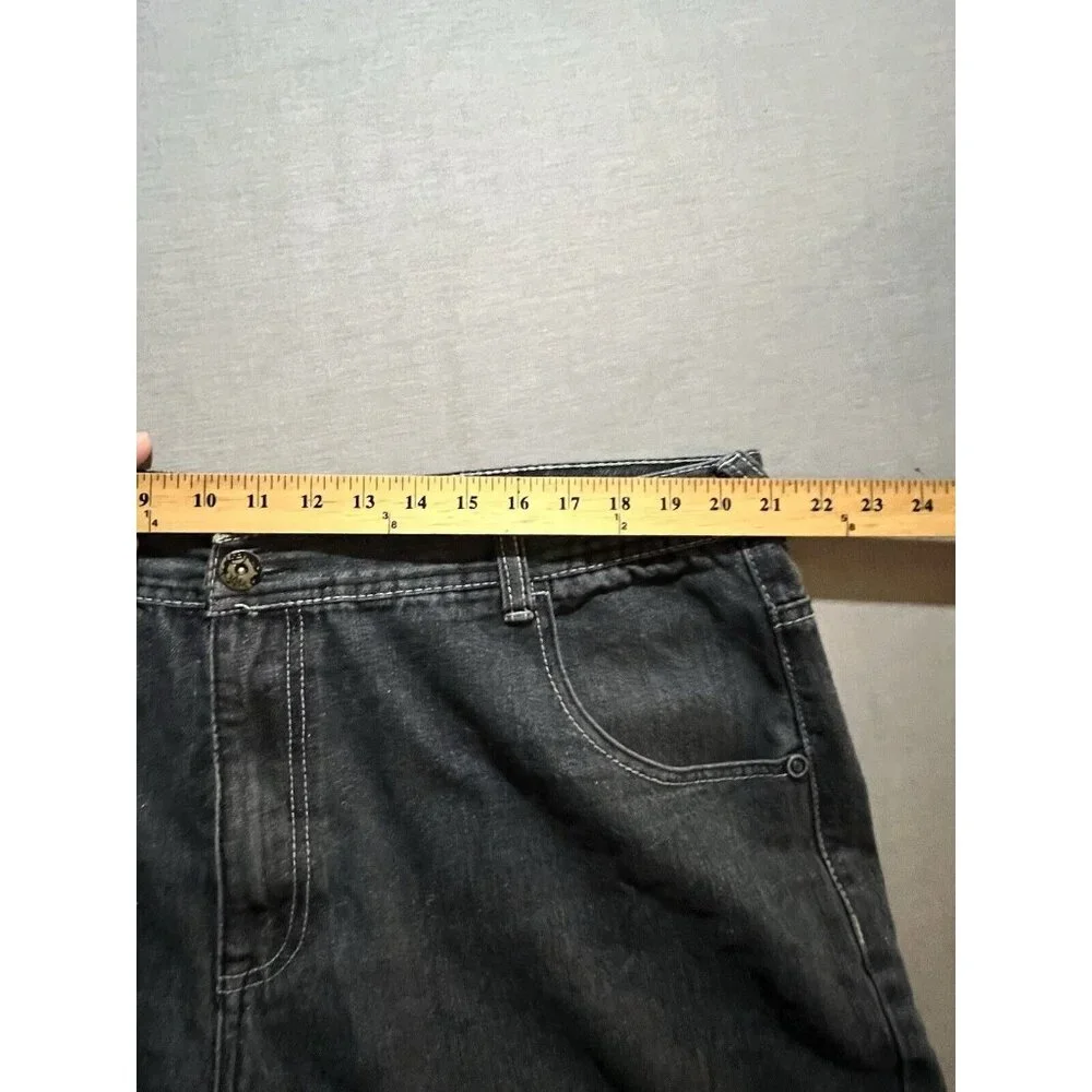 Vintage ENYCE Jeans Mens 42x30 Black Denim Relaxed Straight‎ Hip Hop Culture Y2K